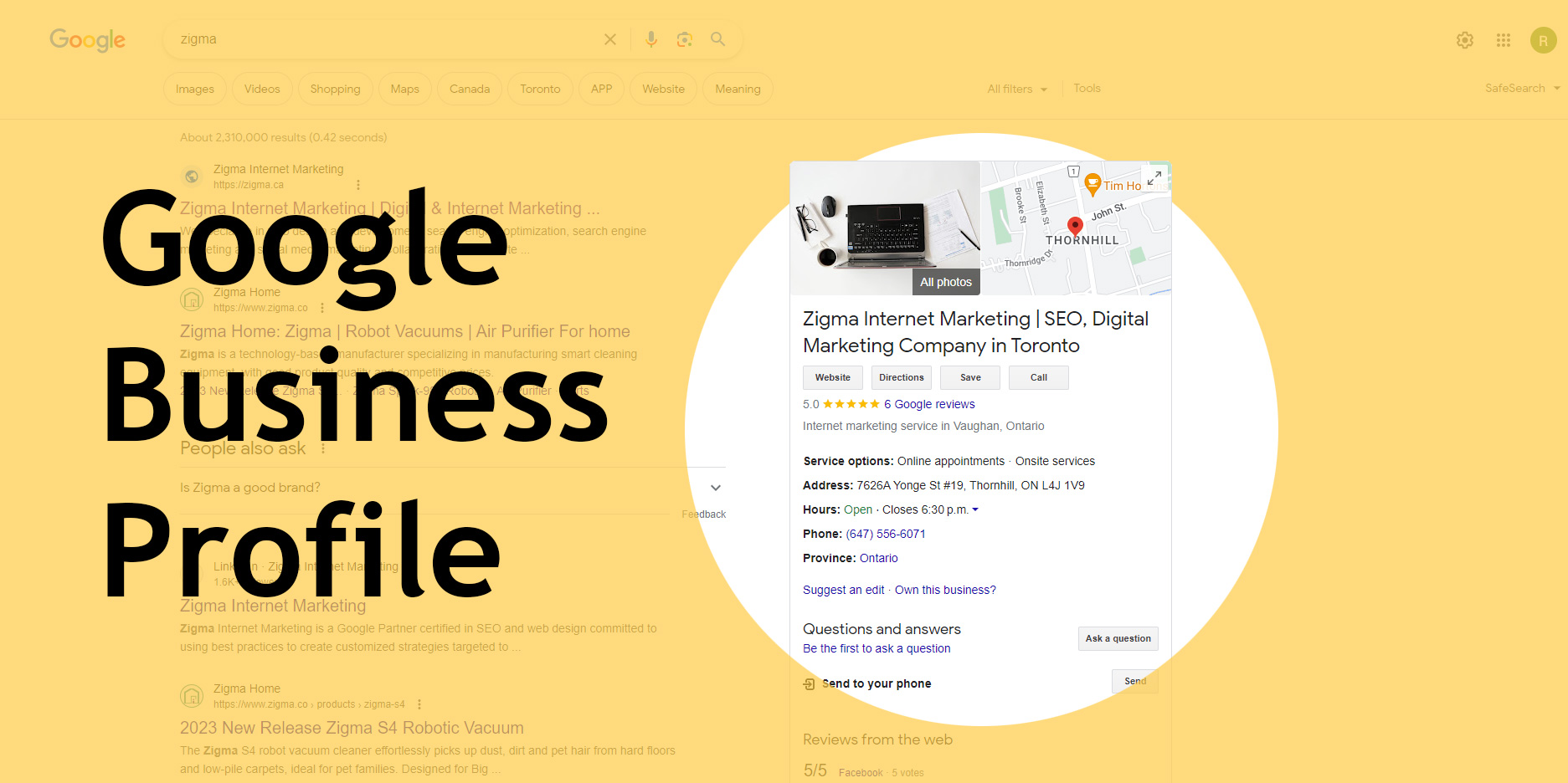 Zigma Google Business Profile